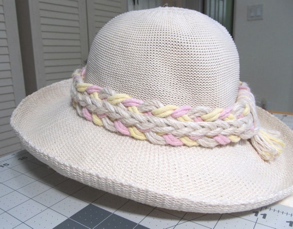 F1011 Natural Fibers Braided Hat Band Reversible