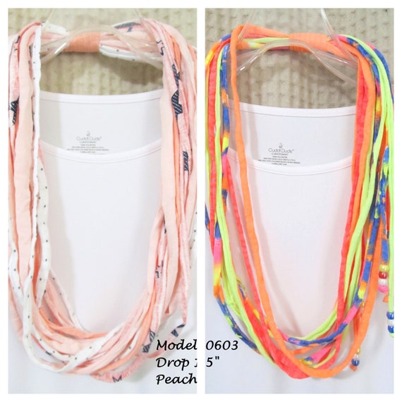 R0603-04 Fabric Necklace T-Shirt Yarn Infinity Scarf