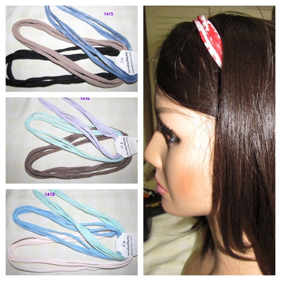 F1415.16.18  3-Pack Soft Stretchy Comfy Hairband Headband  or Light Necklace