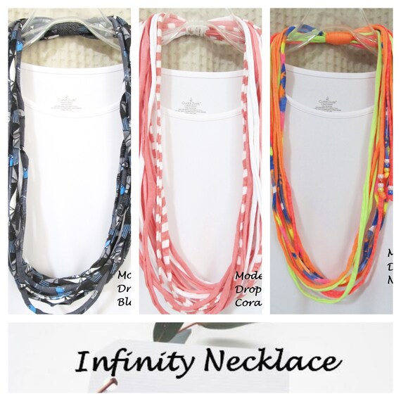 R0600-02 Fabric Necklace T-Shirt Yarn Infinity Scarf