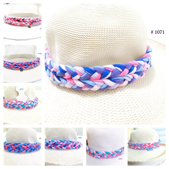F1071-1078 Reversible Wide Braided Hat Band