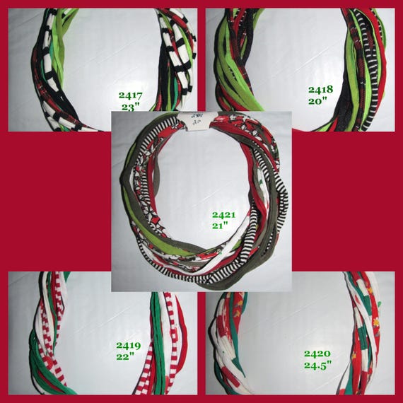 HOLIDAYS! X2417-21 Fabric Choker Necklace w/Magnetic Clasp