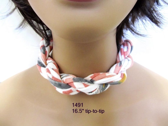 F1491 Soft Rope Choker T-Shirt Yarn with Magnetic Clasp