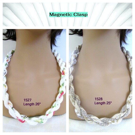 F1527.28 Soft Rope Necklace T-Shirt Yarn with Magnetic Clasp