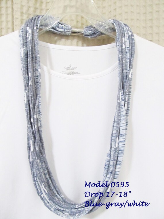 R0595 Fabric Infinity Necklace T-Shirt Scarf w Magnetic Clasp