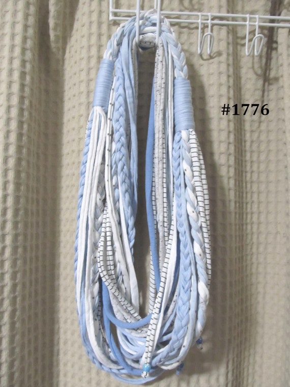 R1776 Unique Boho Fabric Infinity Necklace Scarf T-Shirt Yarn