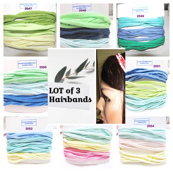 F2047-54 Card of 3 Soft HAIRBANDS - Insanely Comfortable!