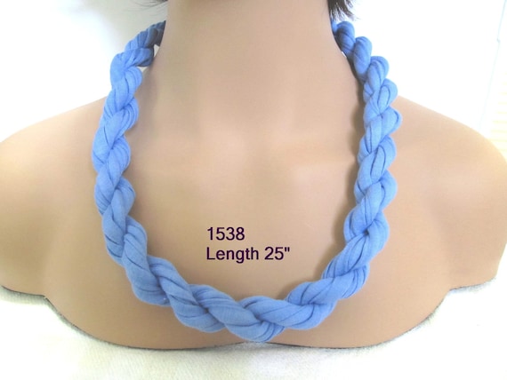 F1538 Soft Rope Necklace T-Shirt Yarn 25" Magnetic Clasp