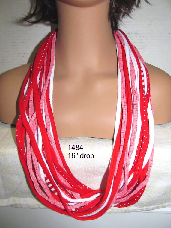 F1484 Fabric Infinity Necklace T-Shirt Yarn Scarf