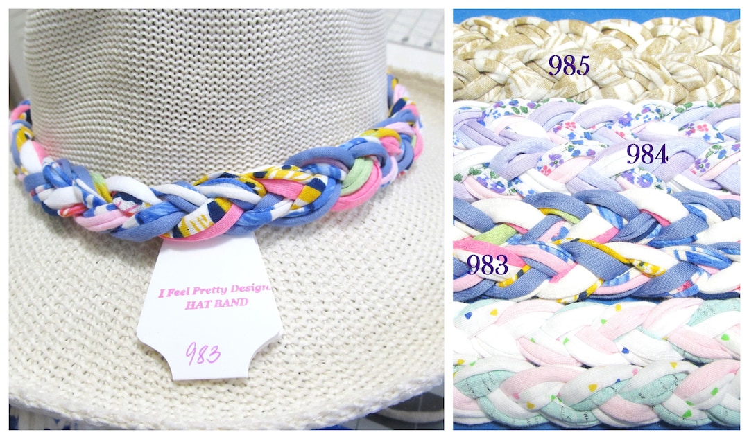F982-985 Reversible 3/4 1 Wide Braided Hat Band - Etsy