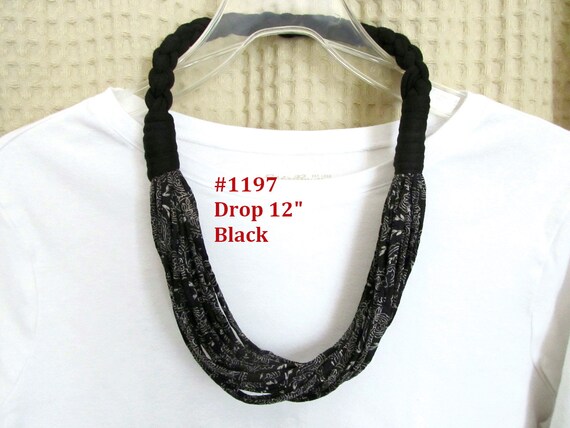 R1197 Unique Soft Lightweight Infinity T-Shirt Yarn Necklace