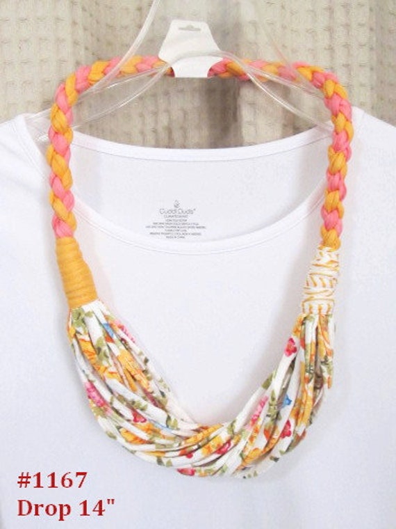 R1167 Unique Soft Lightweight Fabric Necklace