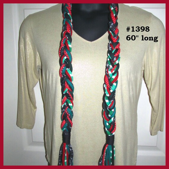 HOLIDAY! X1398 Unique Boho 60" Braid NECK SCARF