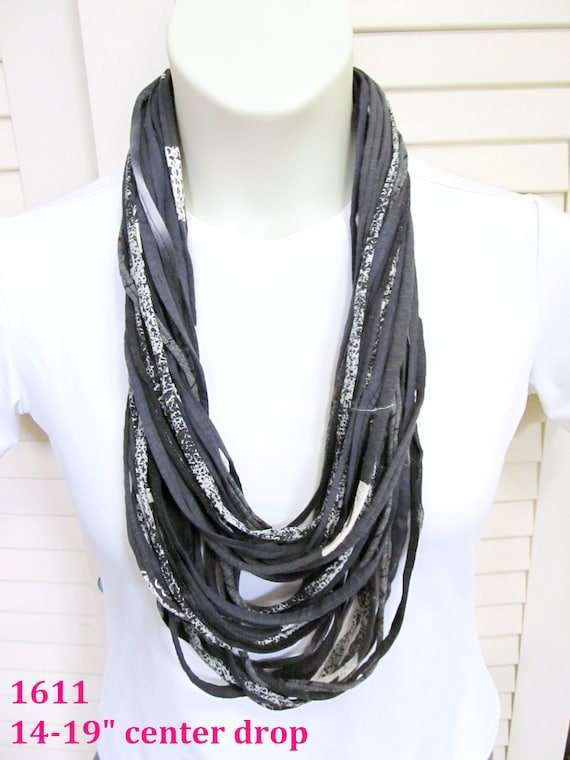 F1611 Fabric Infinity Necklace T-Shirt Yarn Scarf