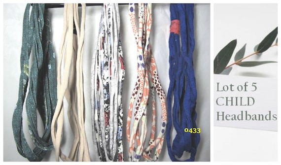 R0433 5 Pack! Multi-Use Fabric Hair Band Headband Choker