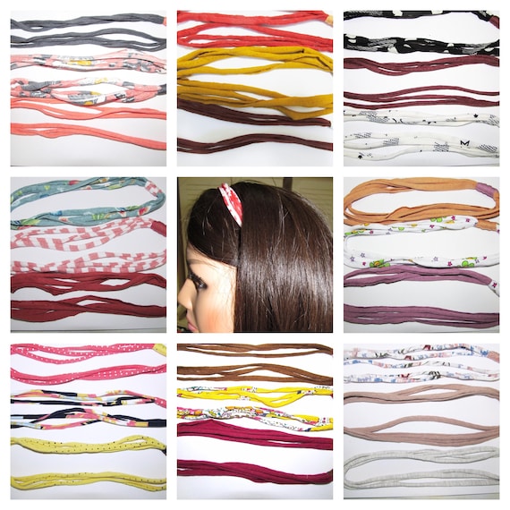 R9 3 Pack! Skinny Stretchy Fabric Headbands Hairbands