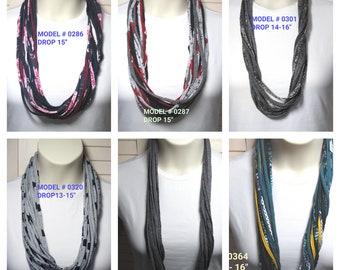 R0286 0301 0320 0362 Fabric Necklace T-Shirt Infinity Scarf