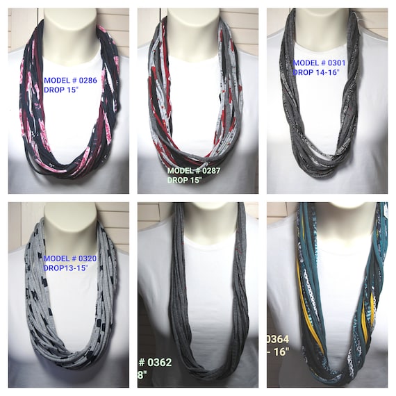 R0286 0301 0320 0362 Fabric Necklace T-Shirt Infinity Scarf