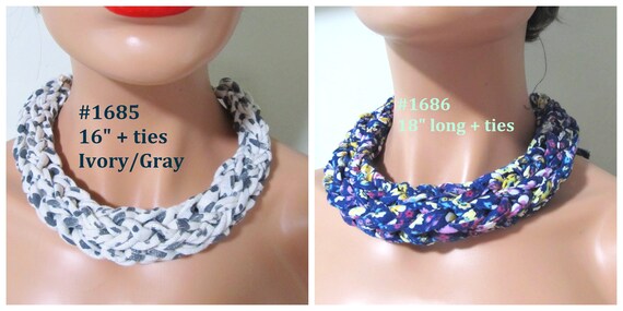 R1685.86 Chunky Finger Knit Adjustable Tie Necklace