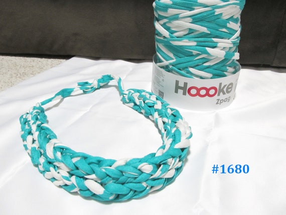 R1680 Chunky Finger Knit Adjustable Tie Necklace