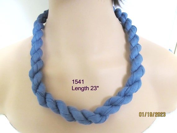 F1541 Soft Rope Necklace T-Shirt Yarn 23" Magnetic Clasp