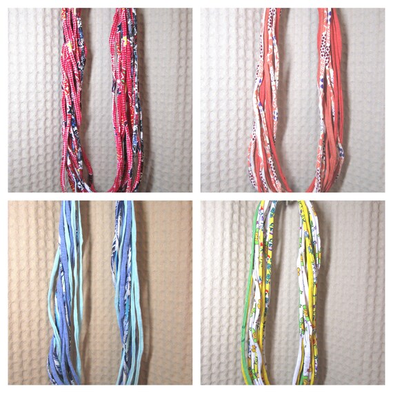 R0373-76 Fabric Necklace T-Shirt Yarn Infinity Scarf