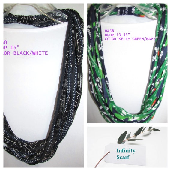 R0458-60 Fabric Necklace T-Shirt Yarn Infinity Scarf