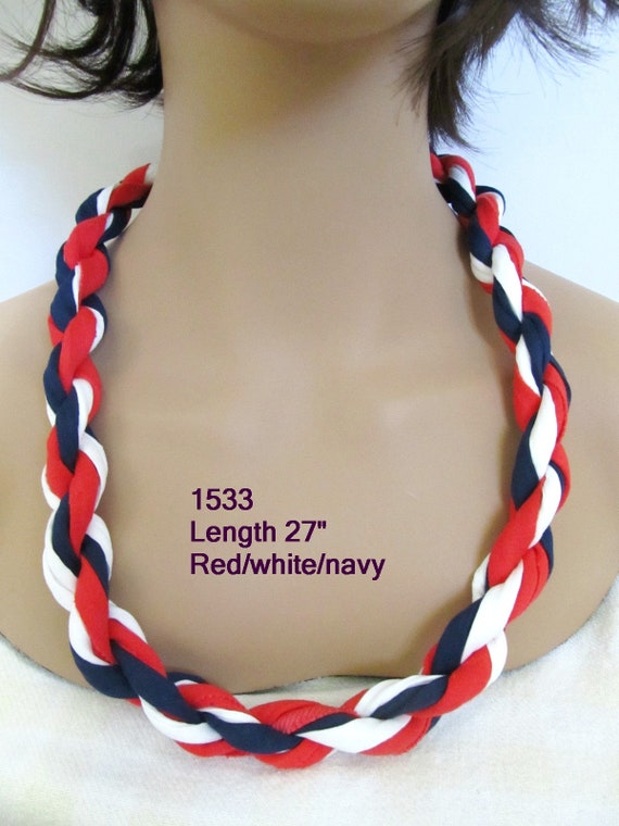F1533 Soft Rope Necklace T-Shirt Yarn with Magnetic Clasp
