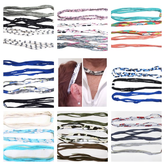 F5:  3-Pack Stretchy Fabric Hair Band Head Band or Light Necklace