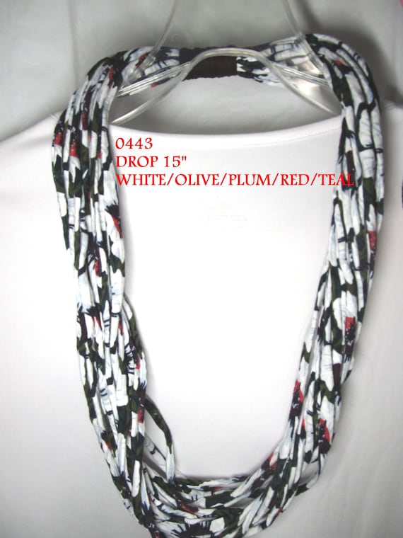 R0443 Fabric Necklace T-Shirt Yarn Infinity Scarf