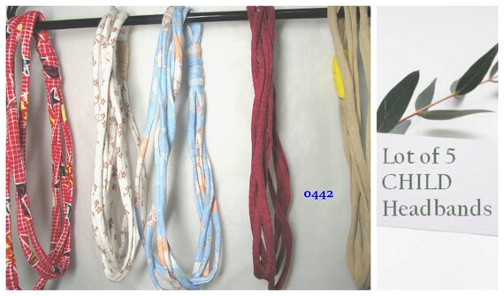 R0442 5 Pack! Multi-Use Fabric Hair Band Headband CHILD