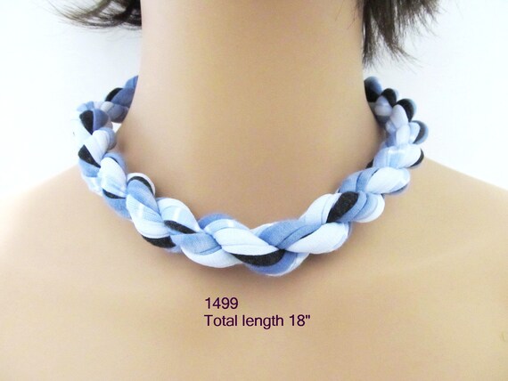 F1499 Soft 18" Rope Choker T-Shirt Yarn with Magnetic Clasp