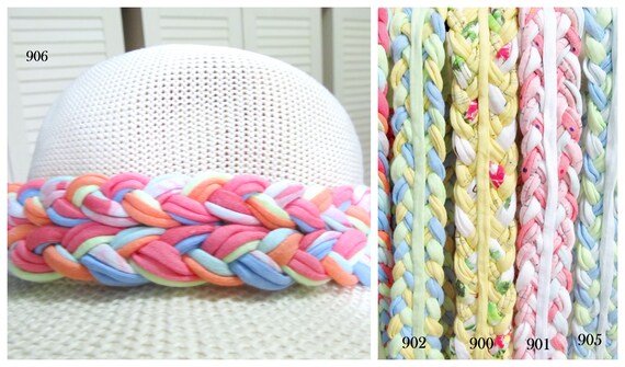 F900-907 Reversible Wide Braided Hat Band