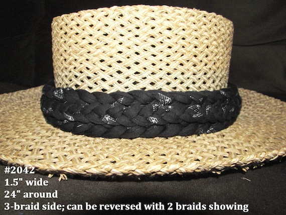 R2042 Reversible 1.5" Wide Braided Hat Band