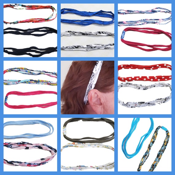 F2:  2-Pack Stretchy Fabric Hairband Headband or Light Necklace