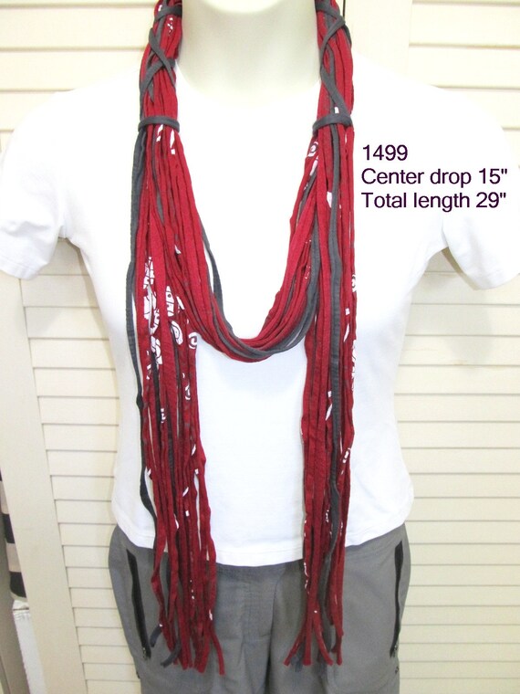 F1498 Fabric Infinity Necklace T-Shirt Yarn Scarf
