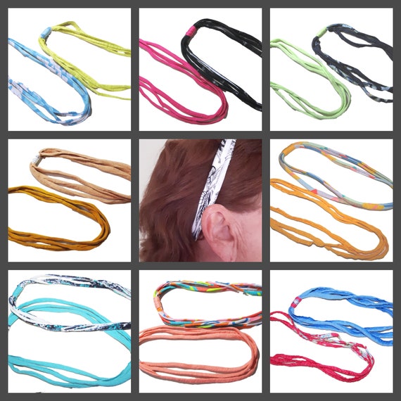 F1:  2-Pack Stretchy Fabric Hairband Headband or Light Necklace