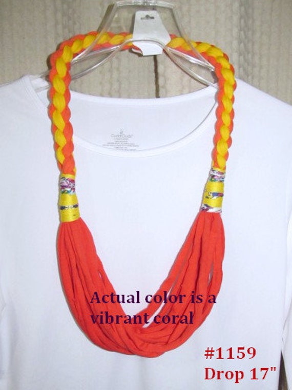 R1159 Unique Soft Lightweight Fabric Necklace