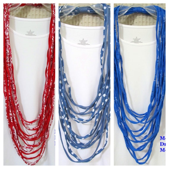 R0626-27 Cascade Necklace Infinity T-Shirt Scarf