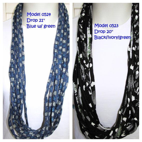 R0523-24 Fabric Infinity Necklace T-Shirt Scarf