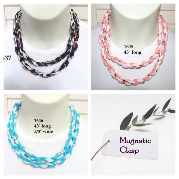 F1637.45.46 Unique Rope Necklace, Choker or Belt 43" with Magnetic Clasp