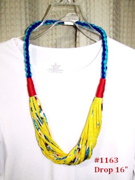 R1163 Unique Soft Lightweight Fabric Necklace