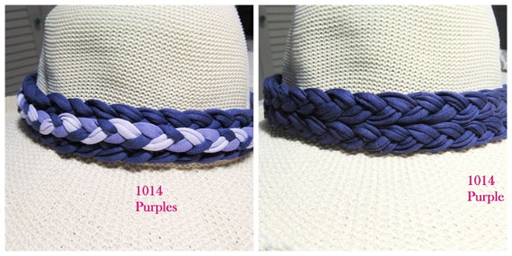 F1014 Reversible Wide Braided Hat Band