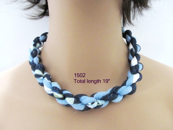 F1502 Soft 19" Rope Choker T-Shirt Yarn with Magnetic Clasp