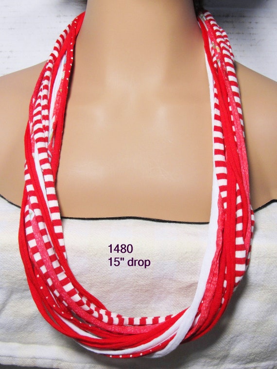 F1480 Fabric Infinity Necklace T-Shirt Yarn Scarf