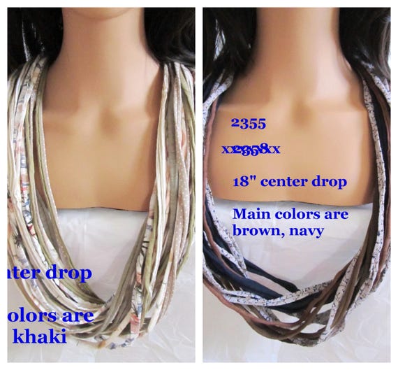 F2353.55 Fabric Infinity Necklace T-Shirt Scarf