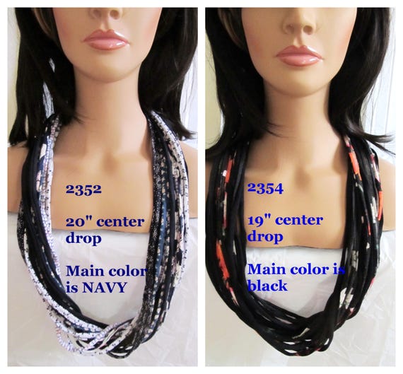 F2352.54 Fabric Infinity Necklace T-Shirt Scarf