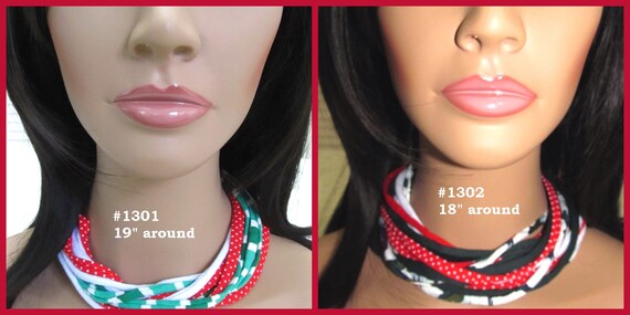 HOLIDAYS! F1301.02 Choker Necklace T-Shirt Yarn w/Magnetic Clasp