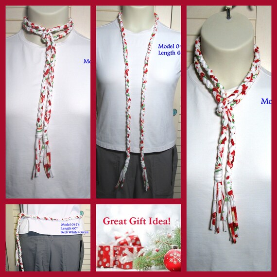 HOLIDAYS! X474 Fabric Infinity Necklace T-Shirt Yarn Scarf