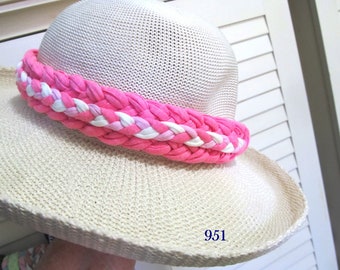 F951 Pink Braided Hat Band